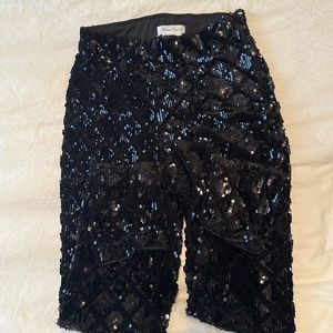 EUC Lovers + Friends Sequin Black Joggers